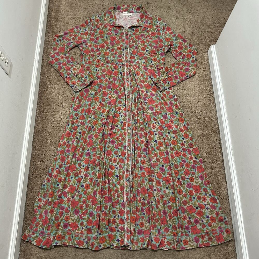 Natural Life Christa Knit Maxi Dress Watercolor Neon Size Medium